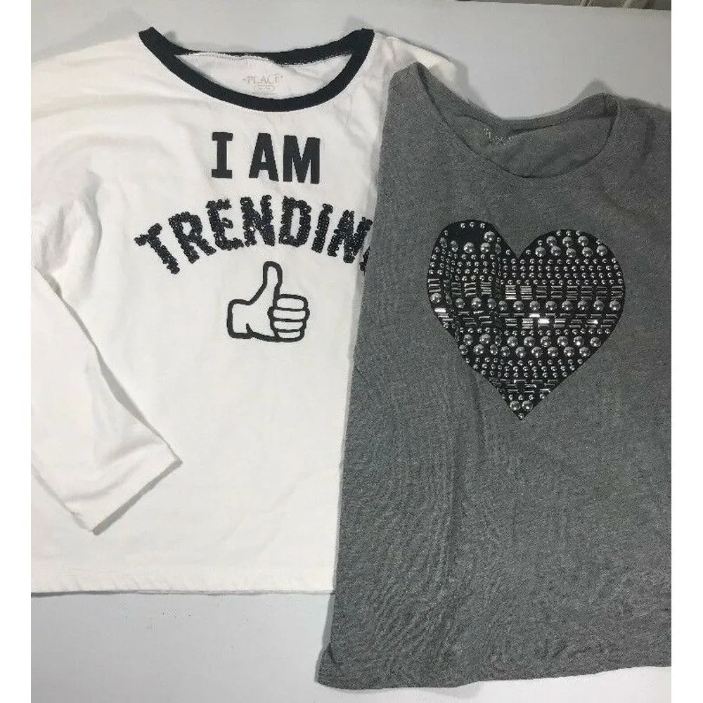 Childrens Place  Girls Studded T Shirt  Size Xlarge 14